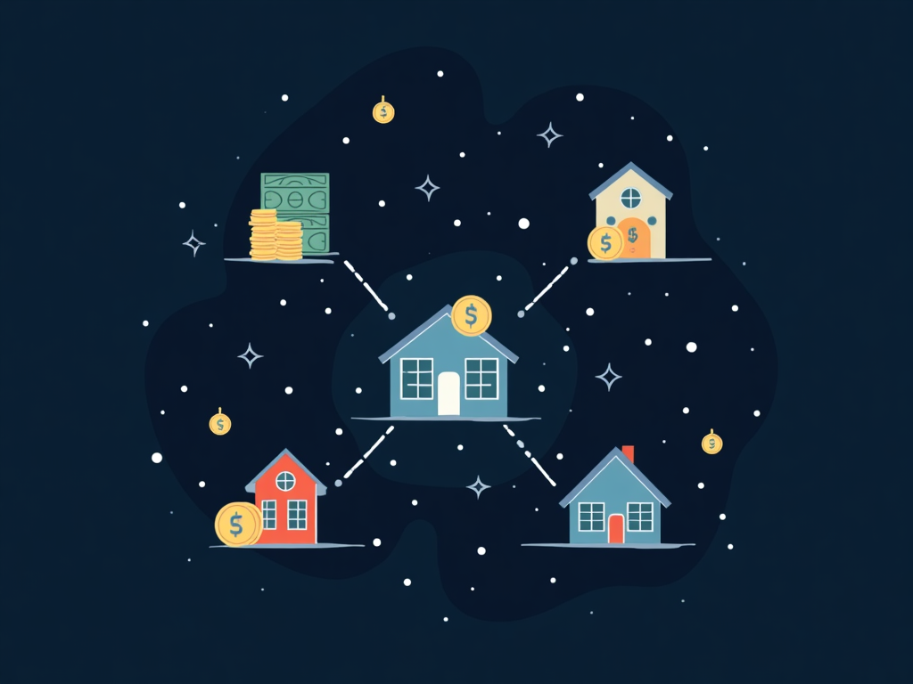 Different investment types illustration