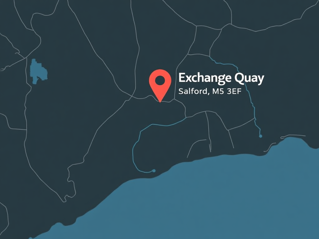 Map showing our location at 5 Exchange Quay, Salford M5 3EF