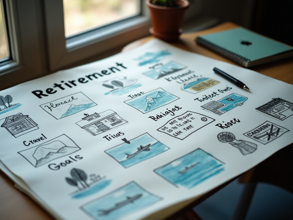 Retirement goal planning board