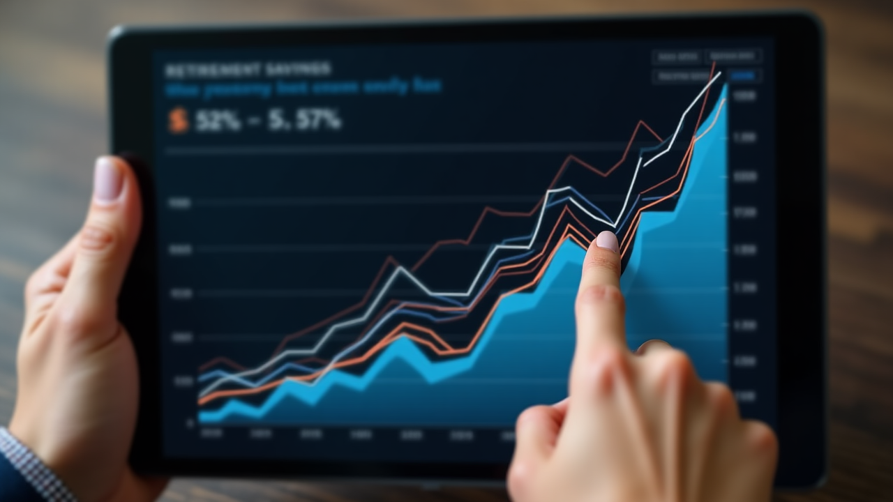 Retirement savings growth chart